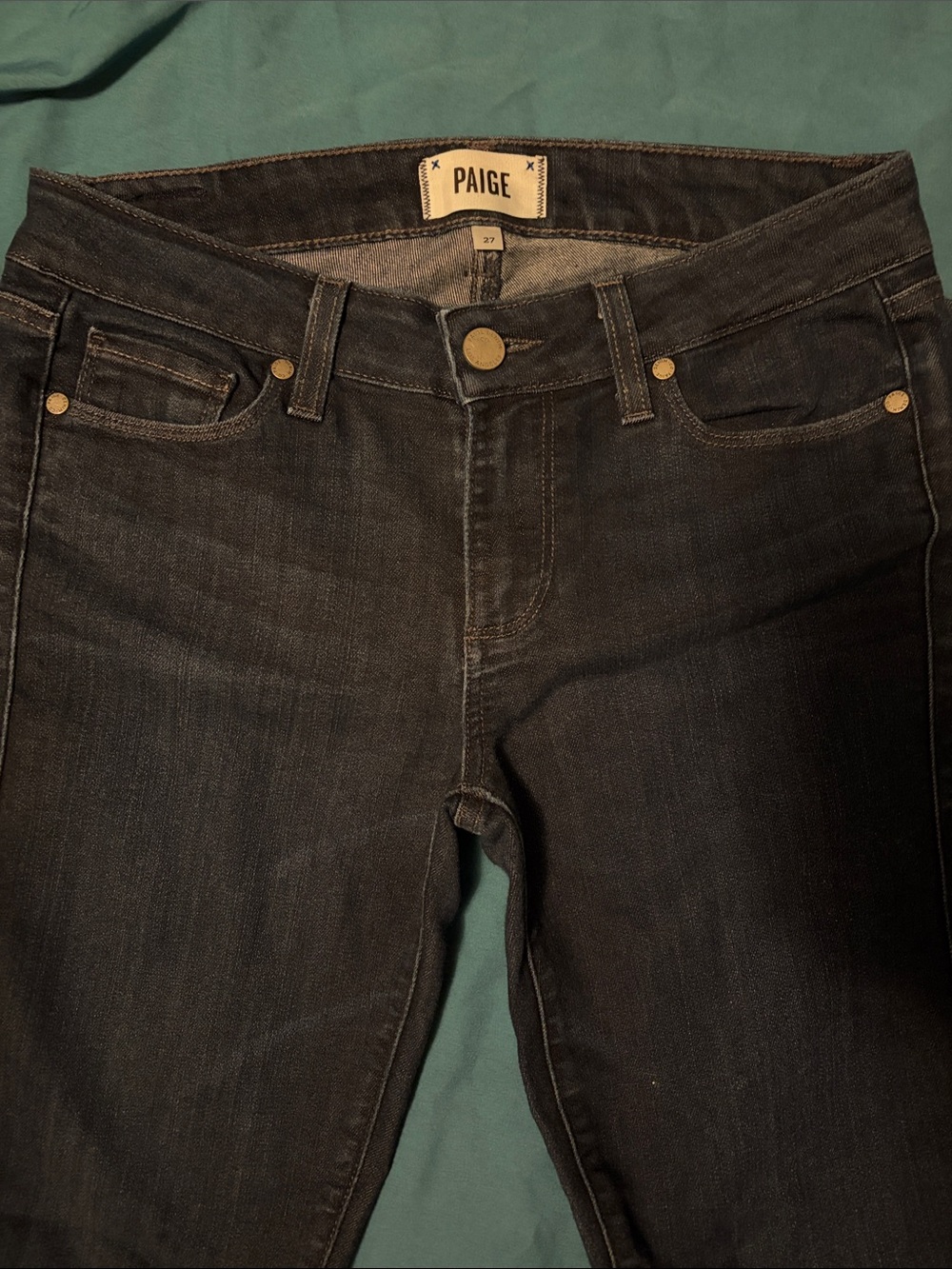 PAIGE Black Wash Skinny Jeans
